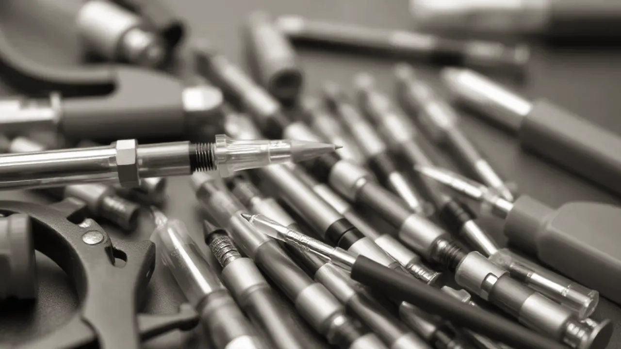 Tools and site markers used in Anti-wrinkle injections (botulinum toxin)